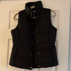 New York & Company Black Quilted Vest
